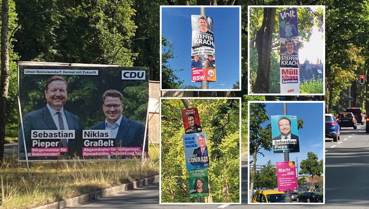 Collage von Wahlplakaten
