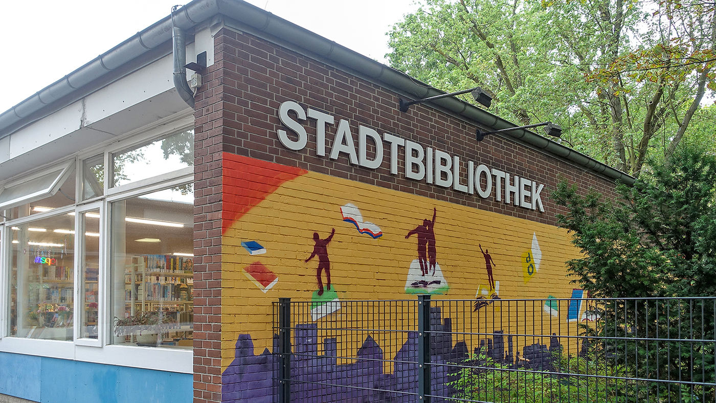 Die Außenseite einer Bibliothek